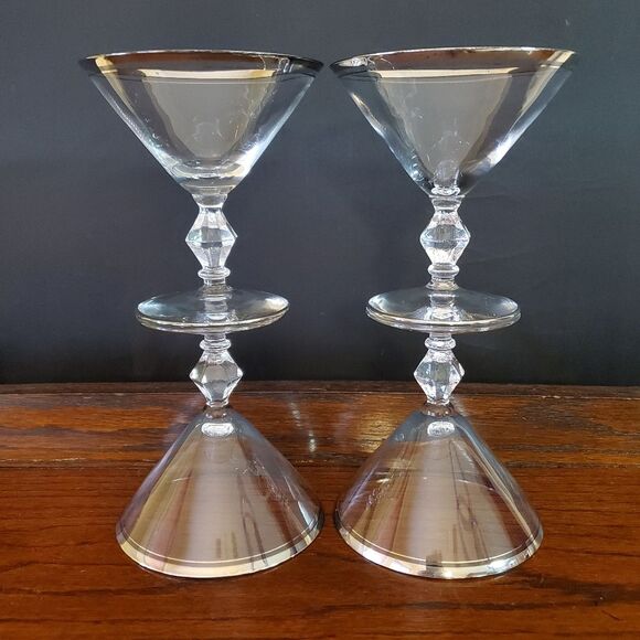 MCM 1960's era Brookmere Glastonbury Lotus Cocktail Sherbet Glasses 4.5" tall - Picture 6 of 8